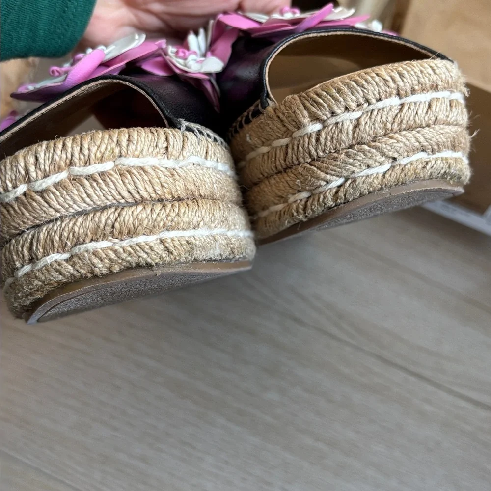 Prada Napa Flower Peep Toe Espradilles - Picture 8 of 9